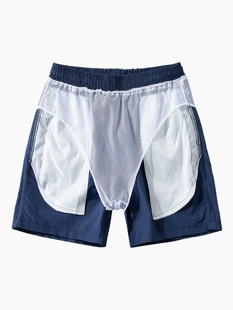Island Sailing Print Button Up Shirt & Badeshorts