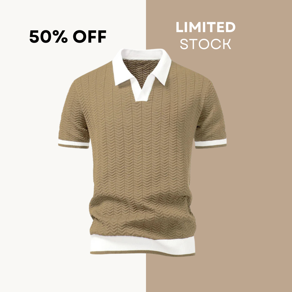 50% RABATT | Prestige Kontrast-Poloshirt – Deutsche Edition