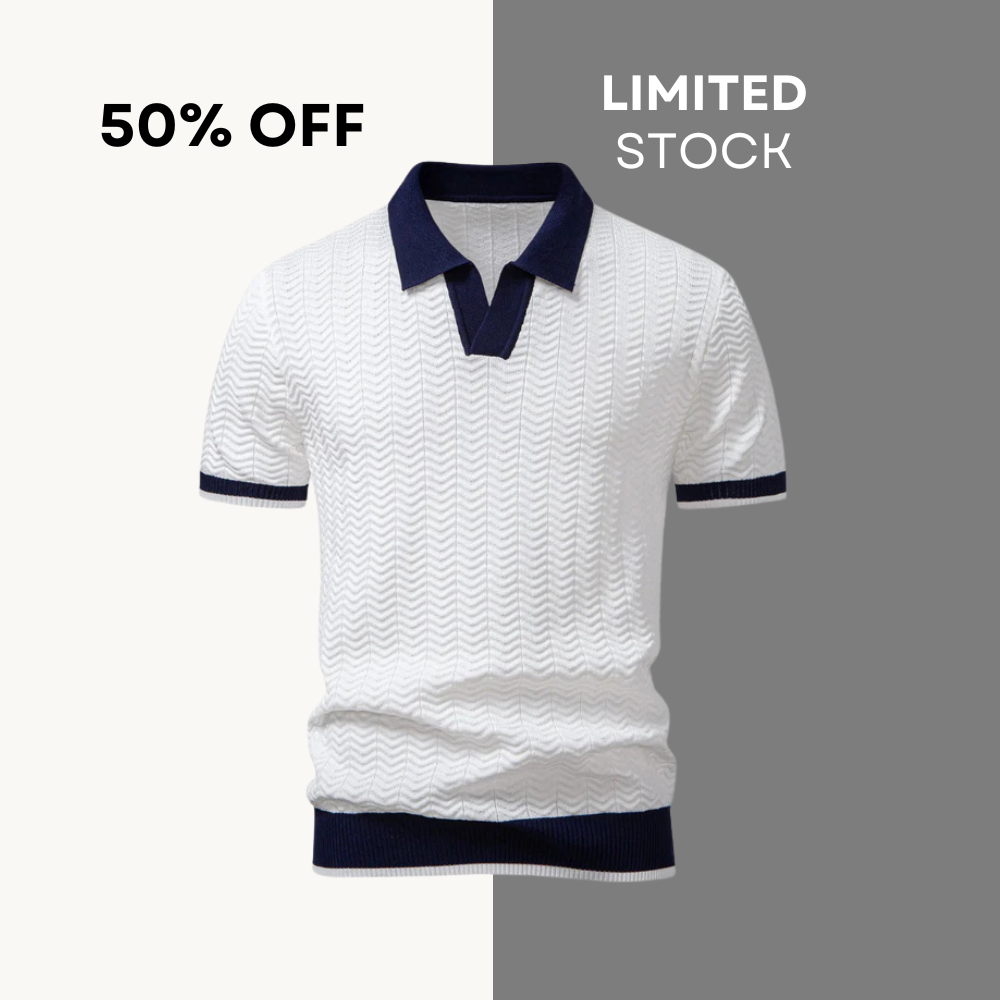 50% RABATT | Prestige Kontrast-Poloshirt – Deutsche Edition