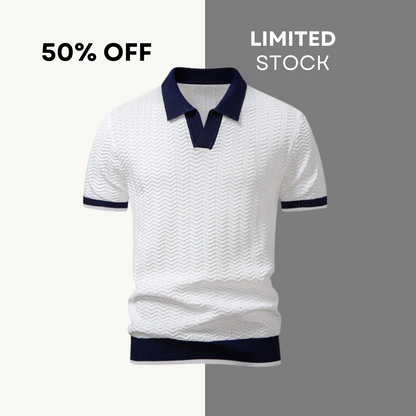 50% RABATT | Prestige Kontrast-Poloshirt – Deutsche Edition