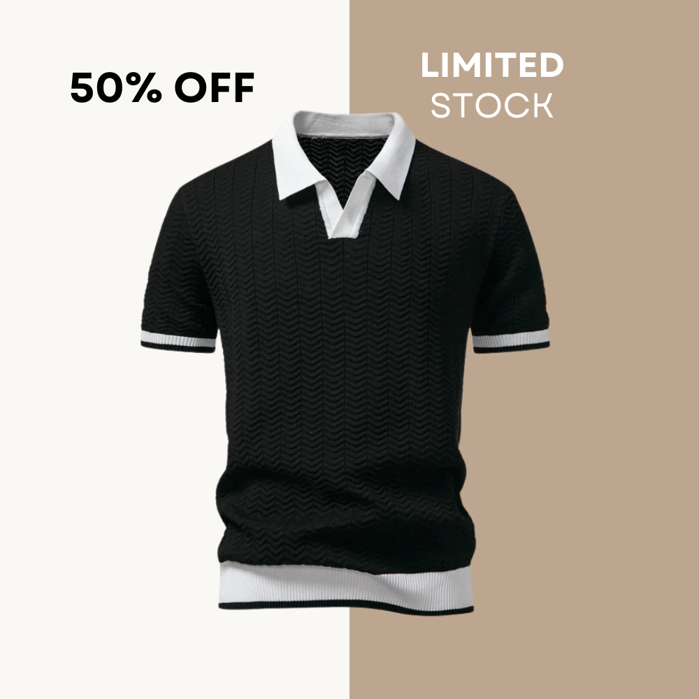 50% RABATT | Prestige Kontrast-Poloshirt – Deutsche Edition